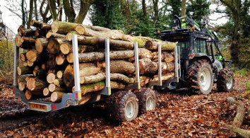 Timber extracted from local woodland for firewood production and sales