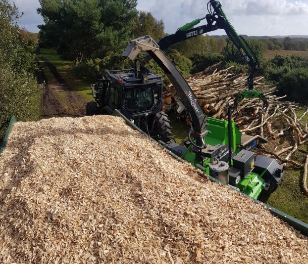 G30 Wood chip ready to go to a biomass boiler